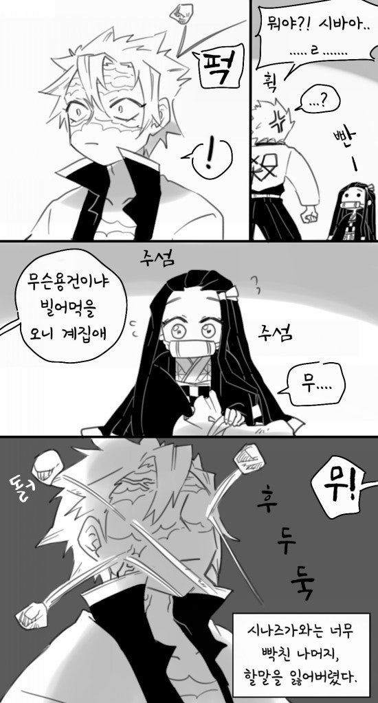 귀멸의 칼날 네즈코 사네미 한장 네이버 블로그