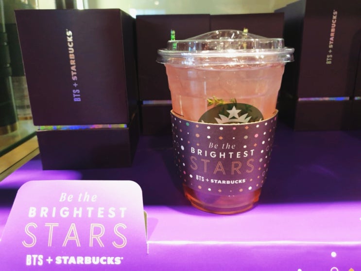  BTS+STARBUSKS: 블루밍 퍼플 뱅쇼 먹고 Be the Brightest Stars 캠페인 참여