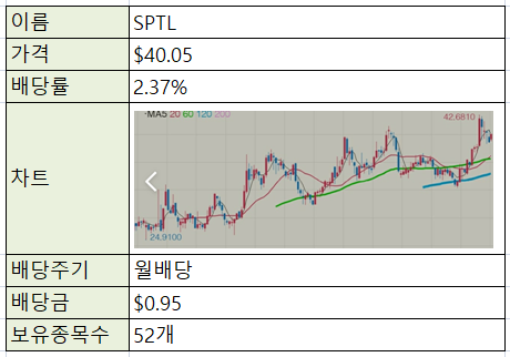  [제태크/주식] 미국주식 ETF - SPTL (장기채권)