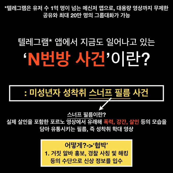  N번방의 성착취 영상판매 사건 청원