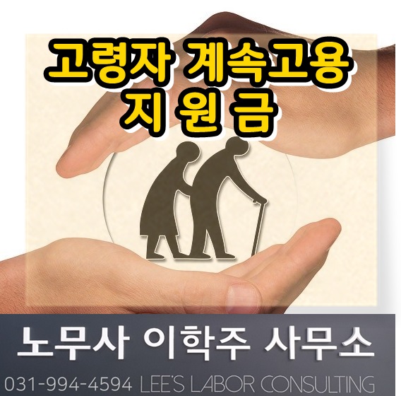 고령자 계속고용장려금 제도 신설 (고양시 노무사)