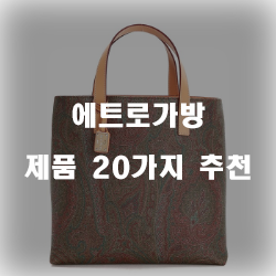  후회없는 선택의 에트로가방 물품군 20가지 순위 입니다