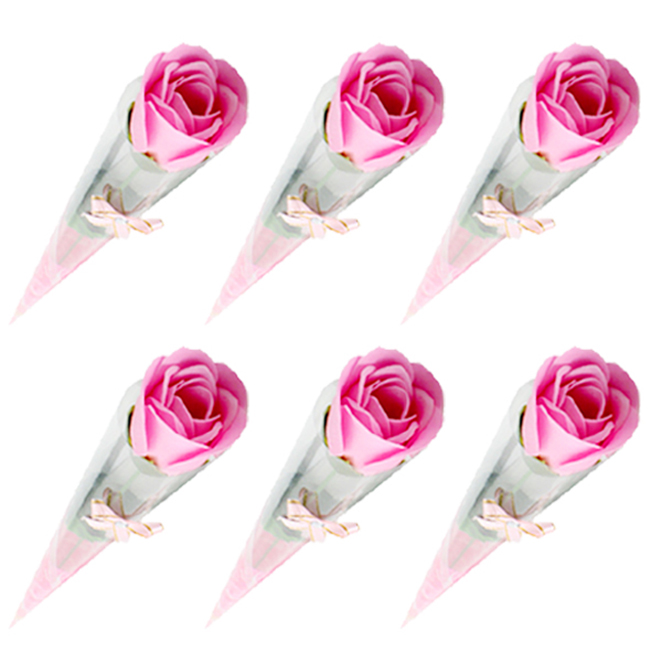 [비누꽃]  에이비엠 한송이비누 장미꽃 6p 핑크  강력 추천 합니다!