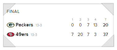  NFL, 이제는 슈퍼볼 Super Bowl - NFC 챔피온십 관전기 GB vs SF