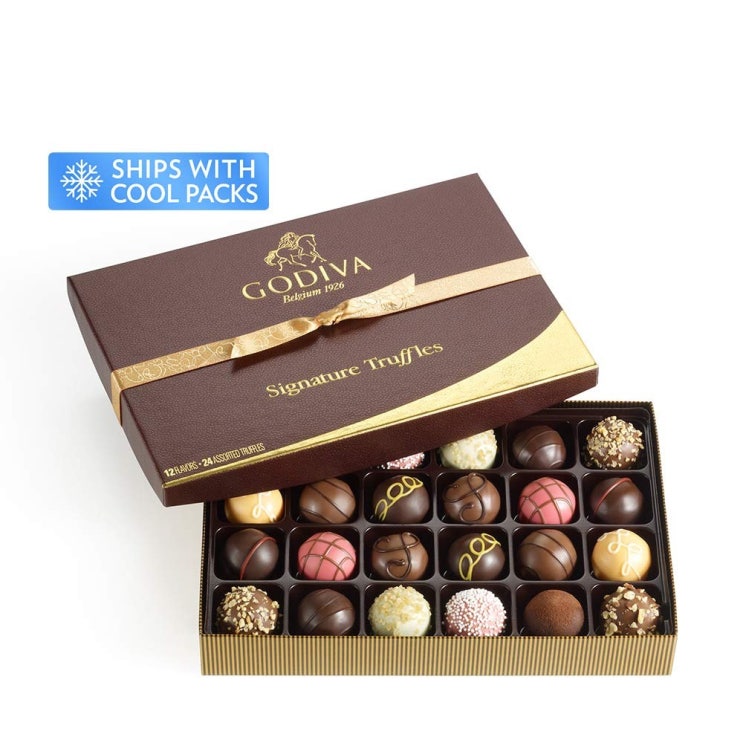 [고디바초콜렛]  GODIVA 고디바 초콜렛 Chocolatier 클래식 Signature 트러플 Box 24개 1개  강력 추천 합니다!