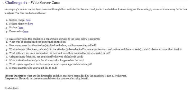 Ali Hadi Case1 -Web Server Case write up(웹 해킹 분석)