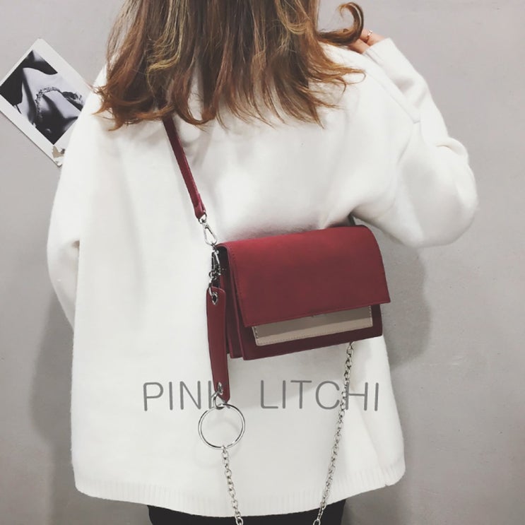  최저가확인  PINK LITCHI 여성 크로스백 숄더백 핸드백 캐쥬얼 데일리 가방 DEC 18 QXLZJ1223XB04사은품 증정 