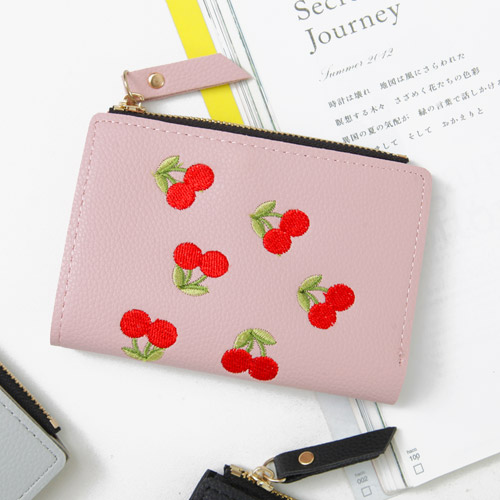   샬롯 여성용 반지갑 체리반지갑LM019 