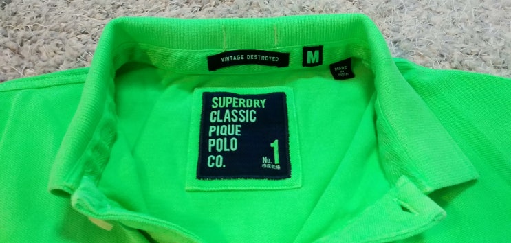 Superdry Classic Pique Polo (Vintage Destroyed). 180/64옷입기