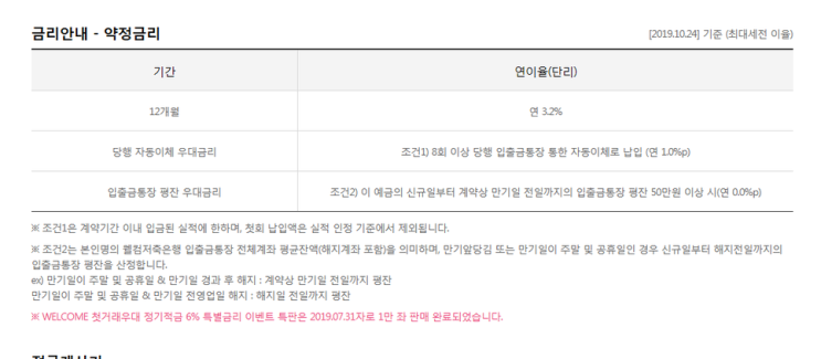 2020년 웰컴첫거래정기적금 (고금리적금) / 친구추천번호