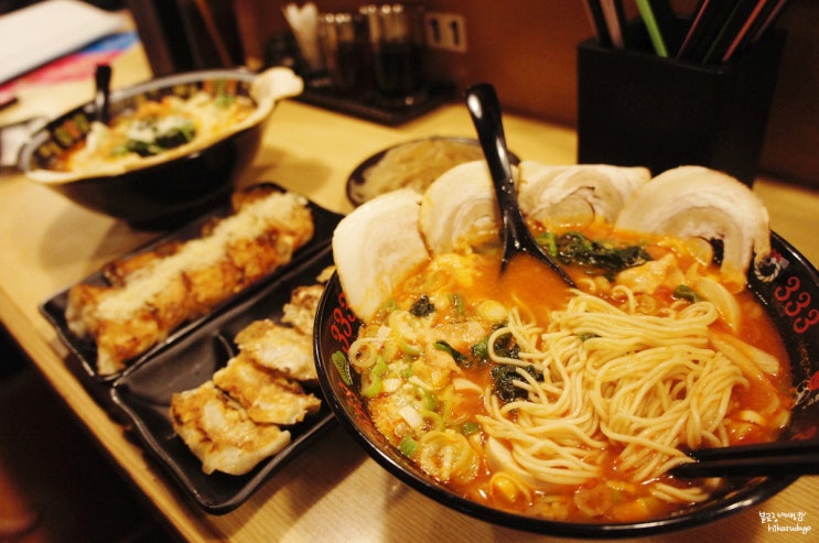  캐널시티 라멘스타디움 토마토 라멘으로 돼지런하기