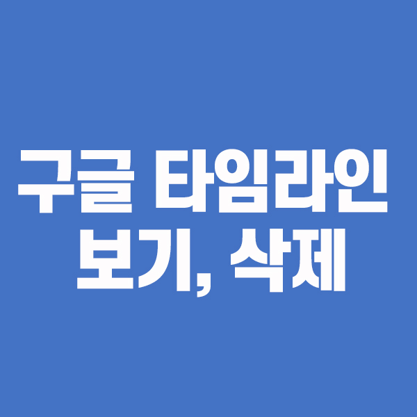 구글 타임라인, 위치 기록 보기 저장 및 삭제