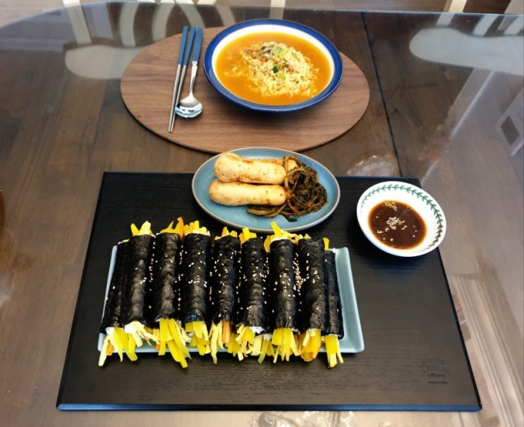  마약김밥 & 겨자 간장소스 만들기 ~