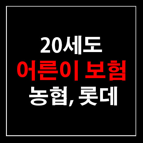  20세도 어른이 보험으로 준비 농협, 롯데