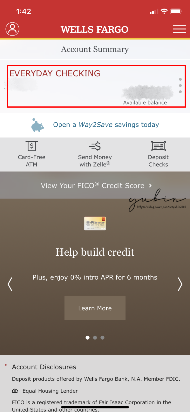 미국 조지아 정착 준비] 4. 미국 은행 계좌 개설(웰스 파고) + Zelle 계좌 이체 사용법 : 네이버 블로그