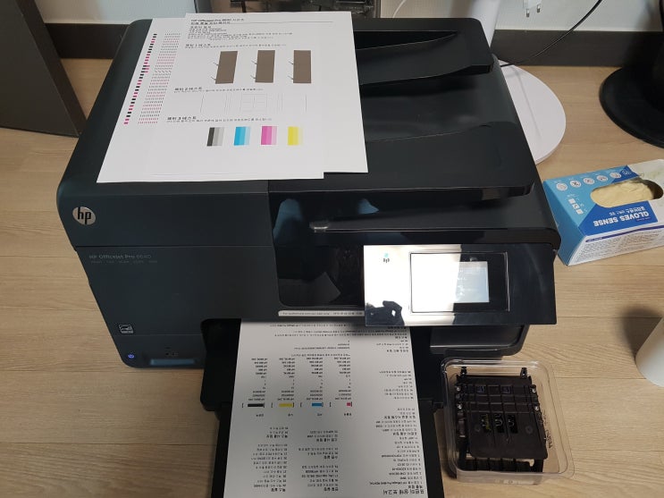  HP8640무한프린터 헤드 불량으로 중고헤드로 교체 합니다. - 프린텍울산