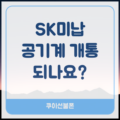 SK미납 공기계 개통 되나요?