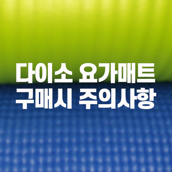  다이소 요가 매트 구매시 참고