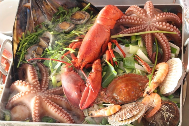  을왕리 슈돌맛집 랍스터문어조개찜 완전 맛나요 불티나조개구이