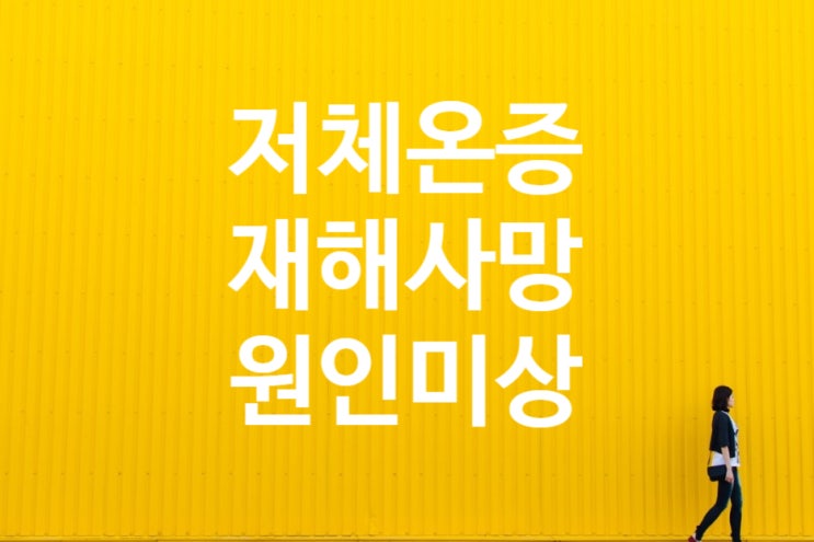  저체온사(증) 사망 재해사망 주장? 시체검안서 기타 및 불상, 경찰청 조사관 사인 불명 취지?