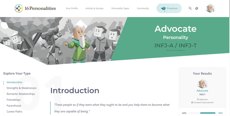  16 personalities academy