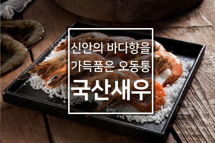  신안의 바다향을 가득! 바다자리 오동통 국산 새우