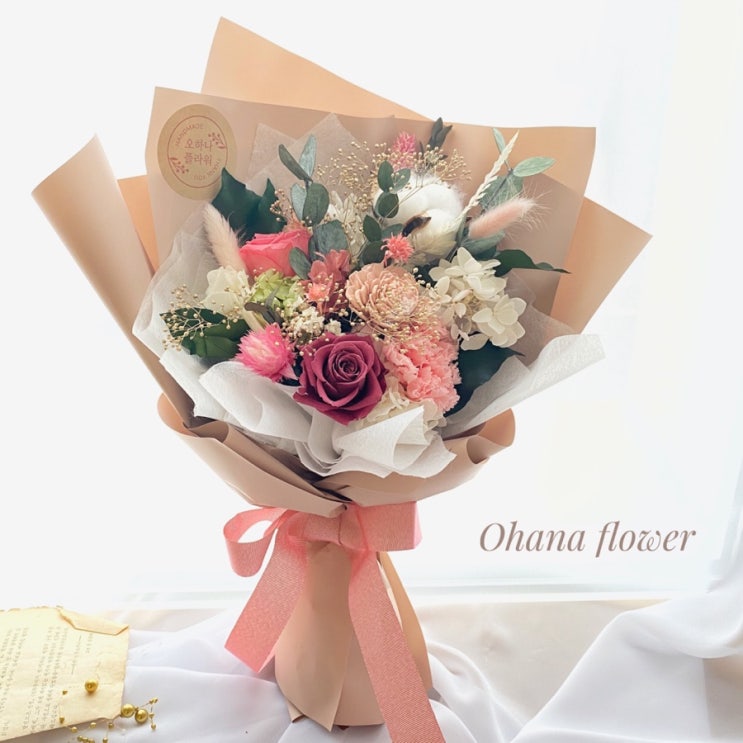  오하나플라워 프리저브드꽃다발 :: 부산 수영 해운대 플라워스튜디오 Ohanaflower