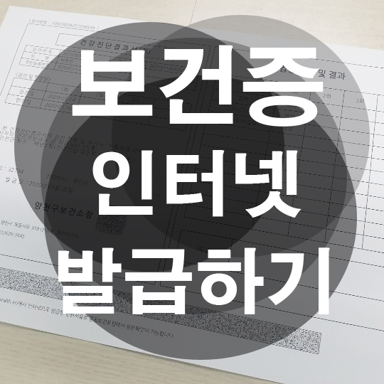  보건증 발급과 재발급 인터넷으로 간단하게 진행 하기