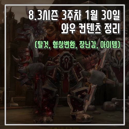 1월 30일 와우, 월드 오브 워크래프트 컨텐츠 (탈것, 형상변환, 장난감, 아이템)