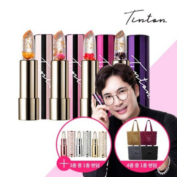  틴톤 시크릿 젤리 립스틱 추천 - 틴톤시크릿젤리립스틱 세트+크리스탈 립스틱+아가타 가방