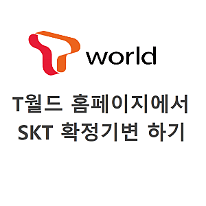 T월드 홈페이지에서 SKT 확정기변_유심기변? 확정기변?