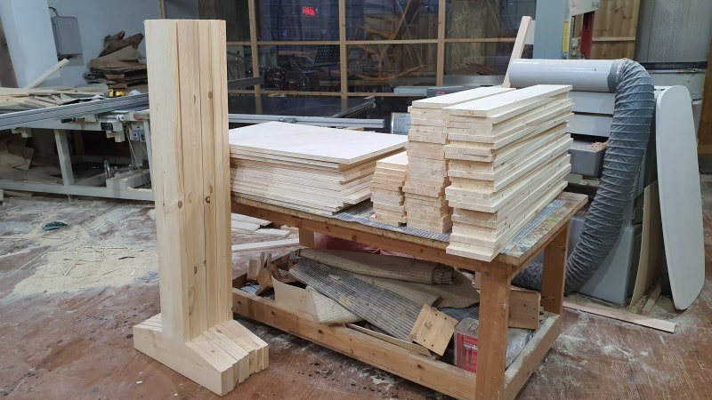 [청주가구제작] 청주법당/ 통원목 및 장식품 진열 수납장 맞춤제작 13