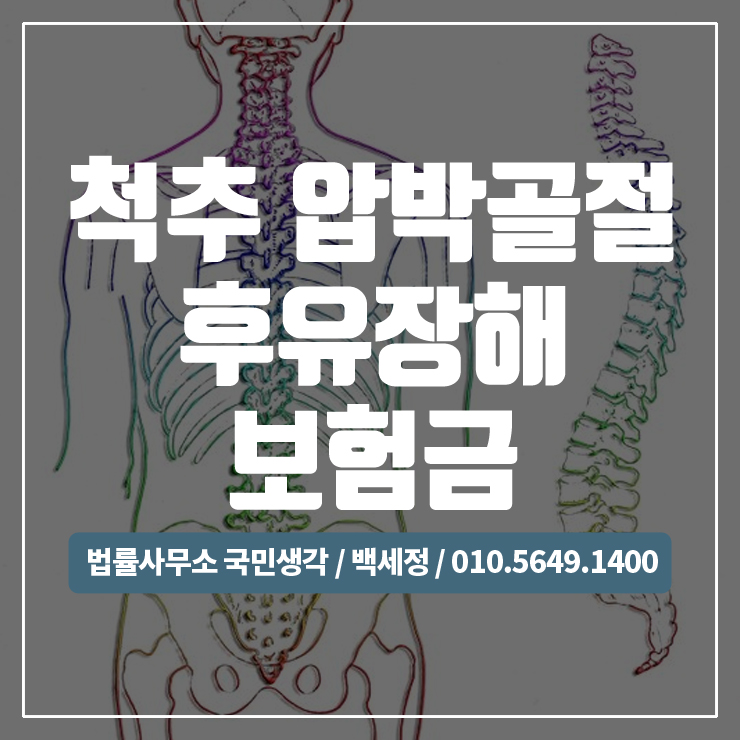  척추압박골절 보험금,척추압박골절 후유장해보험금 보상받기 / 종합법률사무소 국민생각:백세정