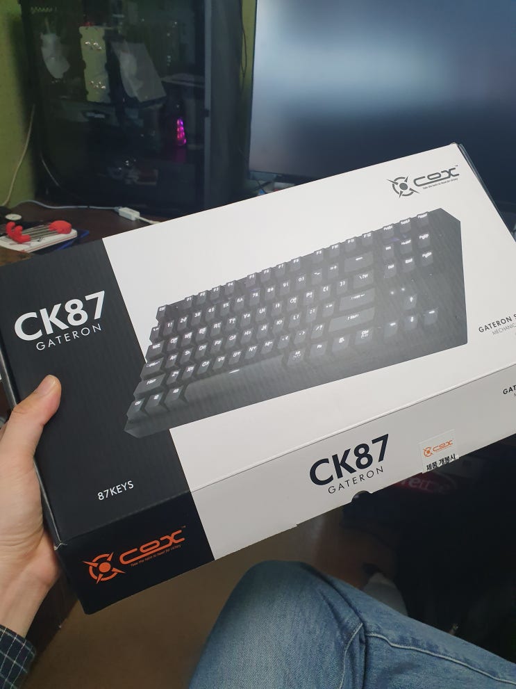  COX 게이트론 황축 CK87 기계식 키보드 리뷰