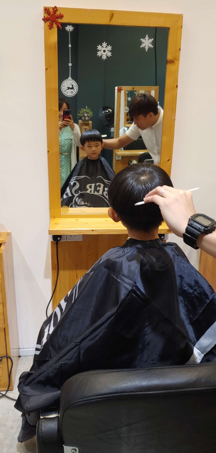 [해외한달살기#17] 말레이시아 조호바루 현지 미용실에서 아이 머리 깎기(feat.아이가 영어로 말하네요 대박)