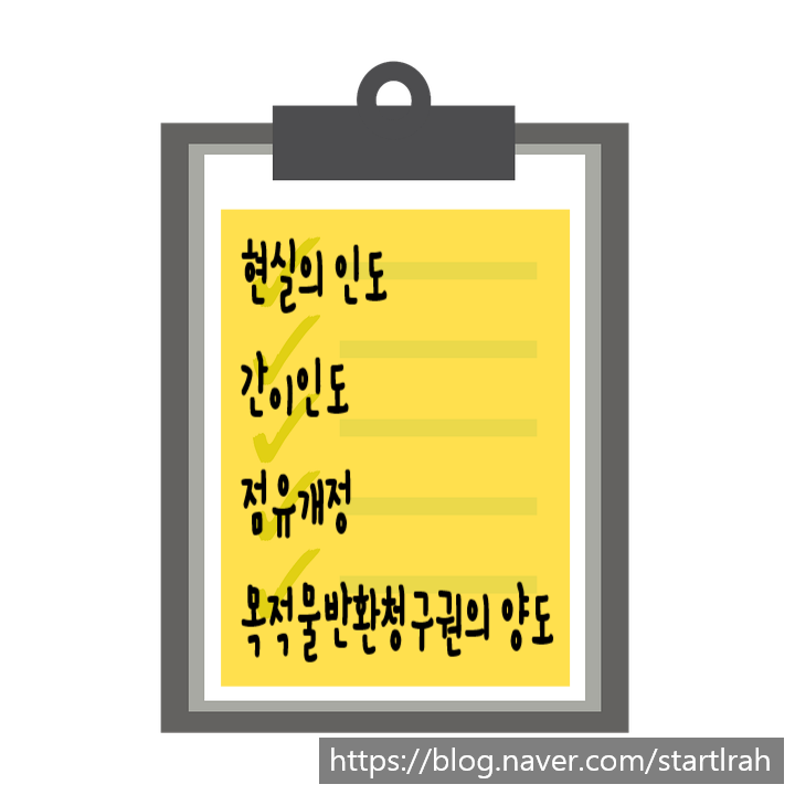  동산 물권변동의 요건 (인도) : 현실의 인도, 간이인도, 점유개정, 목적물반환청구권의 양도