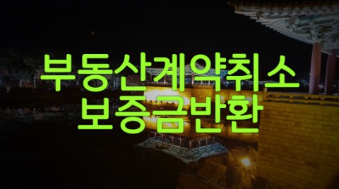 부동산 계약 취소시 계약금 반환 문제