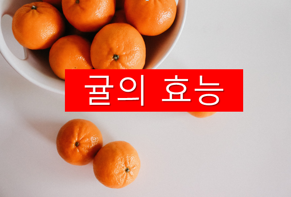 귤(tangerine) 의 효능.