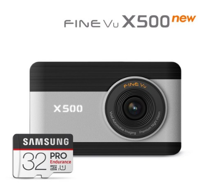  파인뷰 블랙박스 X500 NEW 삼성 메모리카드 전후방 FHD 2채널 32GB