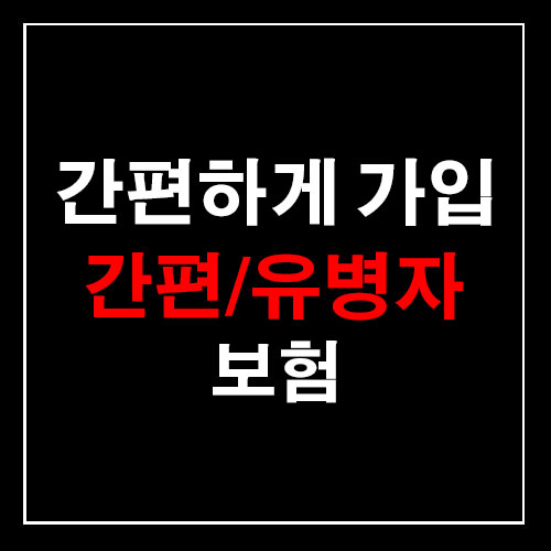  [간편 보험] 유병력자도 간편하고 저렴하게 가입!!
