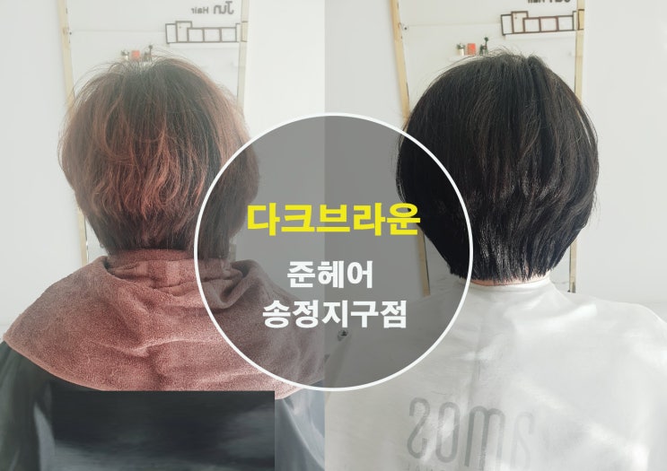  군포 송정지구 미용실 준헤어 염색 후기