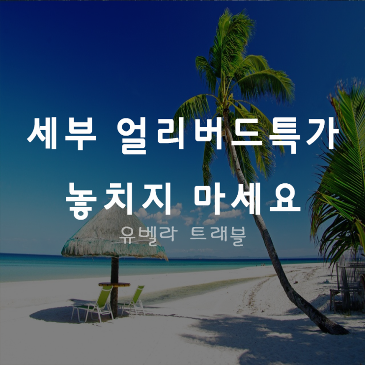  [특가][부산출발] 필리핀 세부 패키지 여행 얼리버드 특가 에어부산