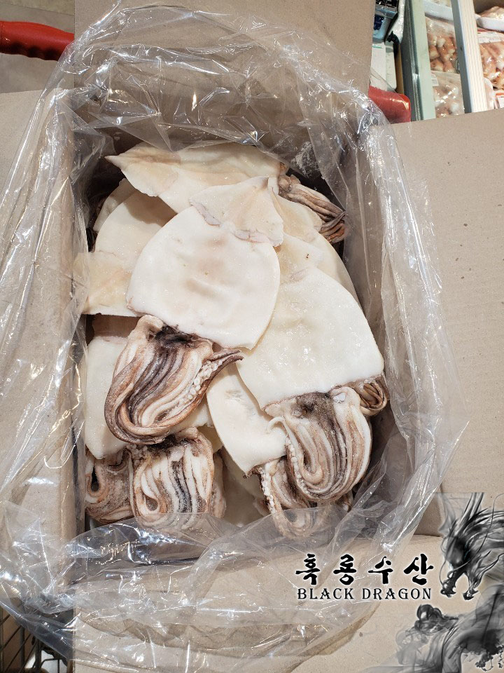  【 판 매 】 국내산 할복오징어 IQF (연안산 살오징어 _ 탈피, 눈, 입, 중뼈제거) _ Feat. 흑룡수산
