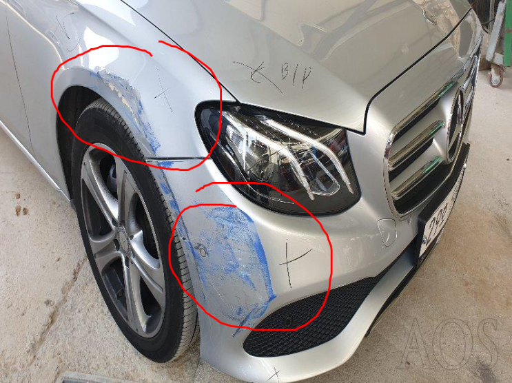  [대전수입차수리] 뉴벤츠 범퍼 휀다 판금 도장 전방감지센서 정비