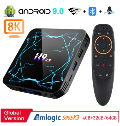  H9 X3 안드로이드 9.0 tv 셋톱 box  Amlogic S905X3