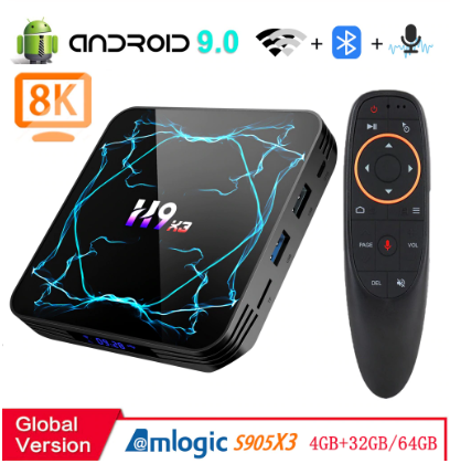 H9 X3 안드로이드 9.0 tv 셋톱 box  Amlogic S905X3