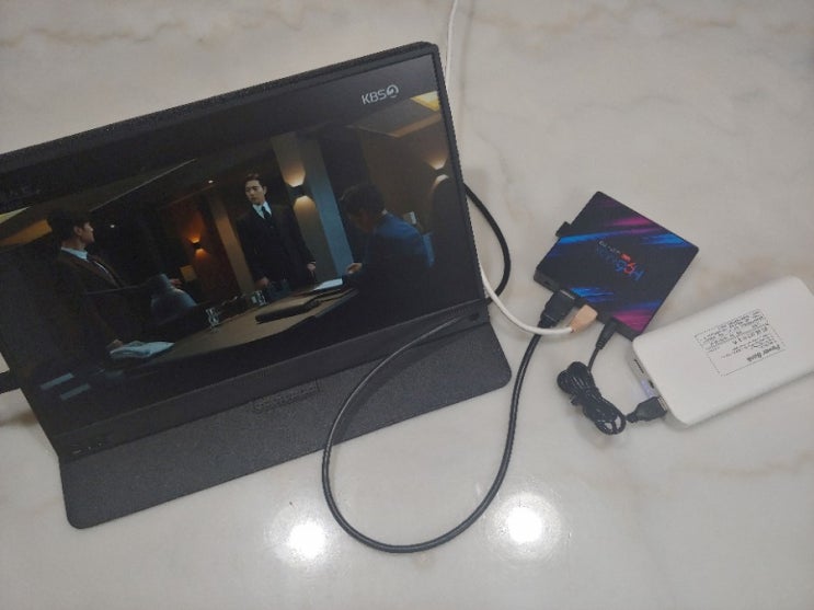  H96 Max 안드로이드 셋톱 TV Box를 이용한 포토블 휴대용 모니터 활용하기