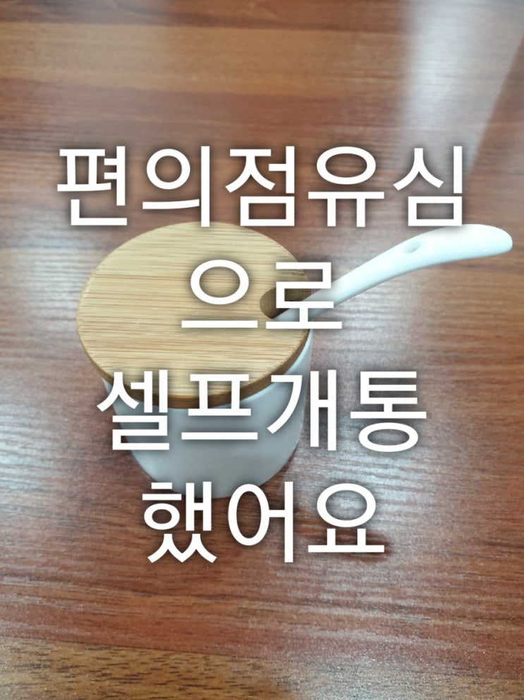  편의점선불유심으로 내가직접개통 했어요