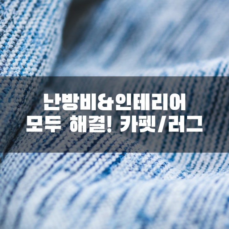 [인테리어]겨울철 난방비&인테리어 잡는 아이템, 카페트&러그