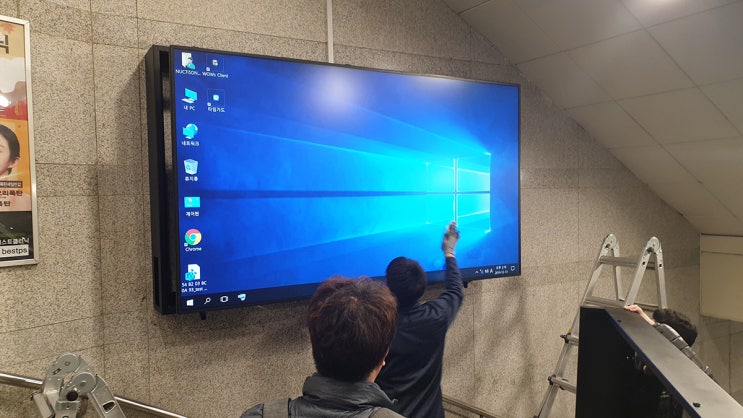  전자게시판 광고모니터 전자광고판 노원역–지하철광고 삼성DID(98“)설치